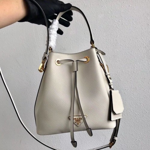 Prada Galleria Saffiano Leren Tas 1BE032 Wit