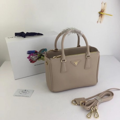Prada Galleria Kleine Saffiano Leren Tas BN2316 abrikoos