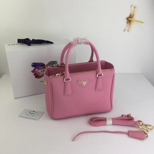 Prada Galleria Kleine Saffiano Leren Tas BN2316 roze