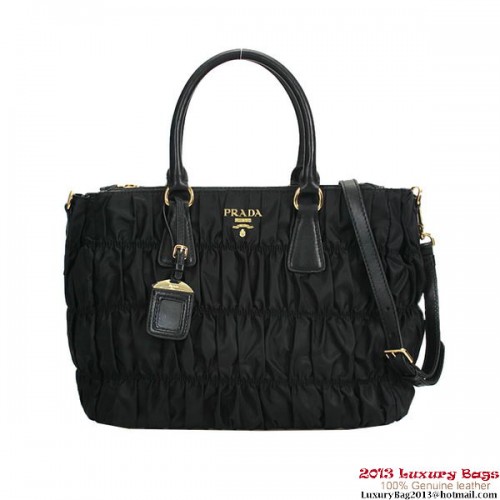 Prada Gaufre Stoffen Top Handvat Tas BN1788 Zwart