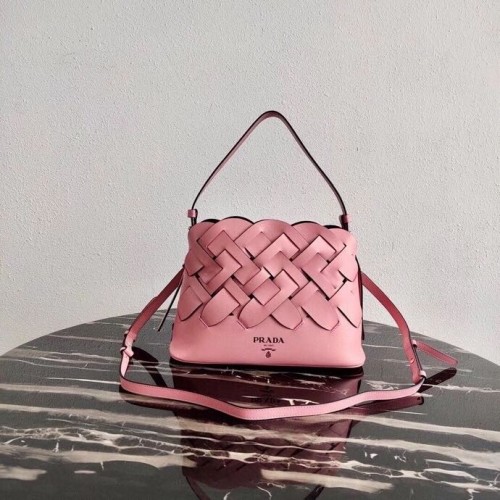 Prada Leren Prada Tress Handtas 1BA290 roze