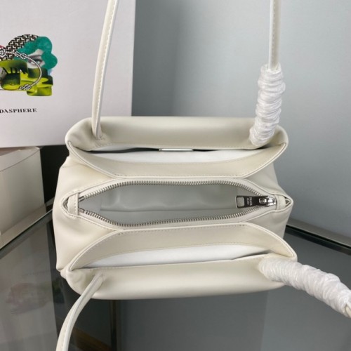 Prada Leren Triangle tas 1BA368 wit