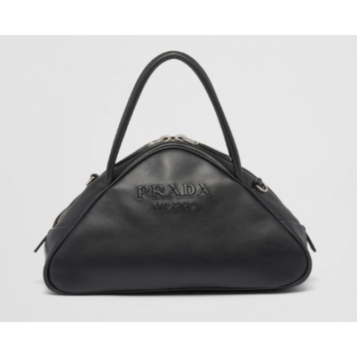 Prada Leren Triangle tas 1BB082 zwart