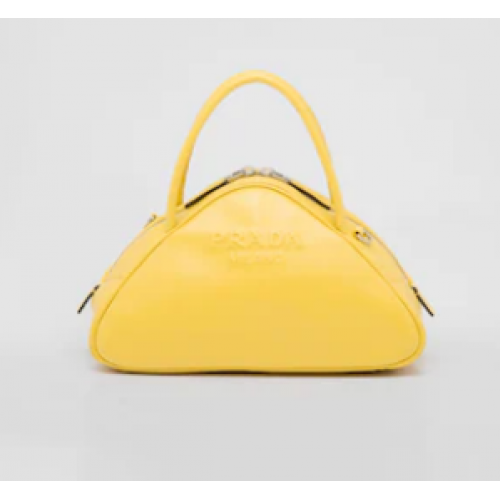 Prada Leren Triangle tas 1BB082 geel