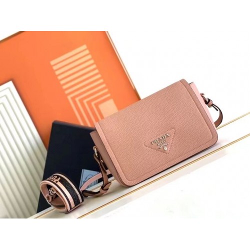 Prada Leren tas met schouderriem 1DB443 roze