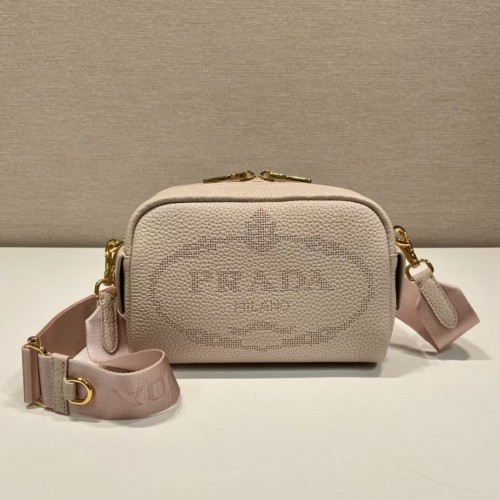Prada Leren tas met schouderband 1DH781 lichtroze