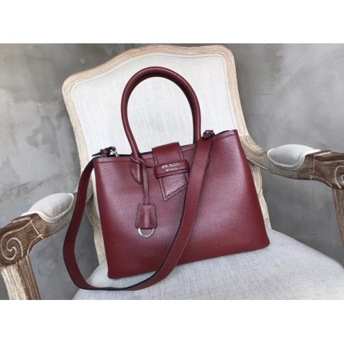 Prada Leren handtas 1BG148 Bordeaux