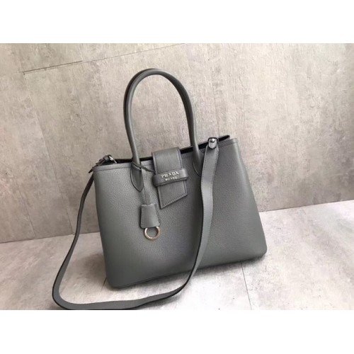 Prada Leren handtas 1BG148 grijs