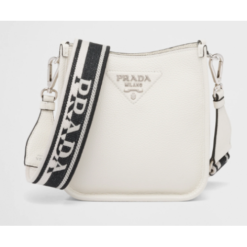 Prada Leren mini schoudertas 1BH191 wit