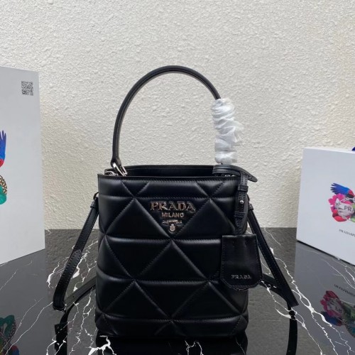 Prada Nappa lederen Prada Spectrum Tote 1BG319 zwart