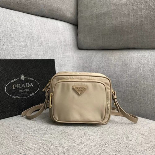 Prada nylon schoudertas 82022 abrikoos