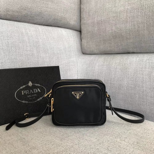 Prada nylon schoudertas 82022 zwart