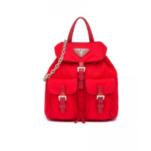 Prada Nylon mini rugzak 1BH029 rood