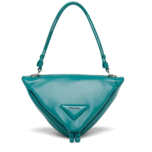 Prada handtas van gewatteerd nappaleer 3BA315 blauw