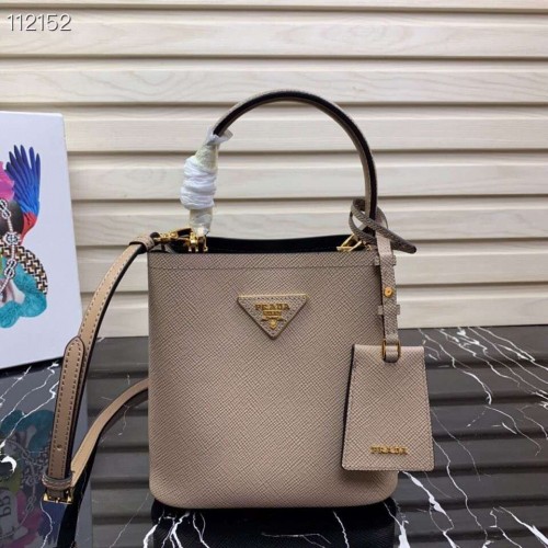 Prada Panier kleine originele Saffiano tas 1BA217 abrikoos