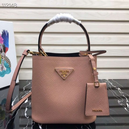 Prada Panier kleine originele Saffiano tas 1BA217 roze