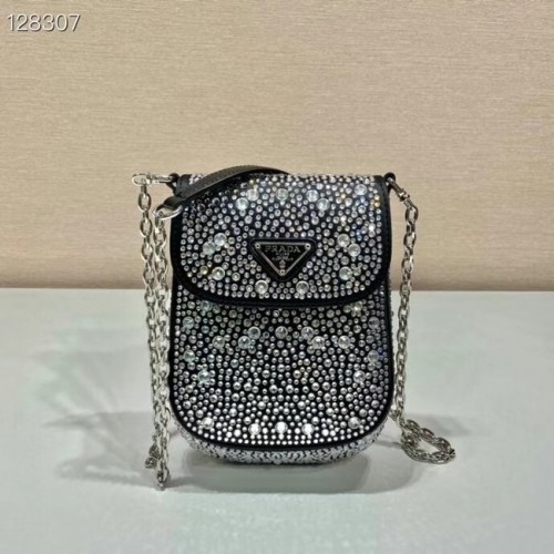 Prada Prada kristallen minitas 1BH185 zwart