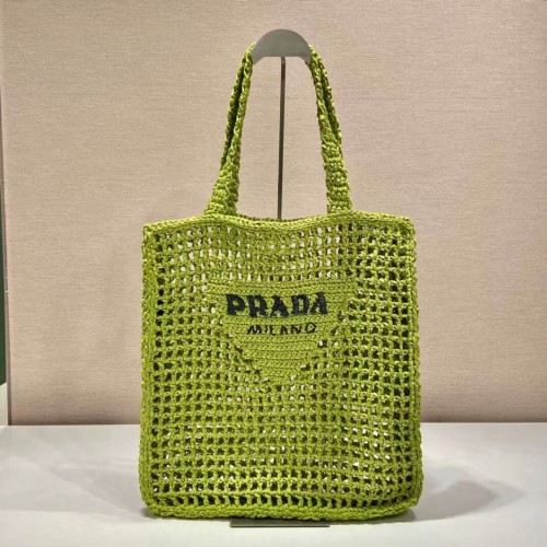 Prada Raffia draagtas 1CH393 groen