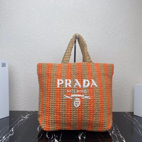 Prada Raffia draagtas 1NE229 oranje
