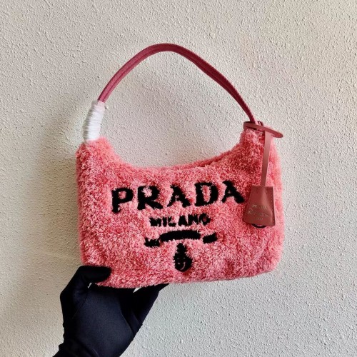 Prada Re-Edition 2000 badstof minitas 1NE515 roze