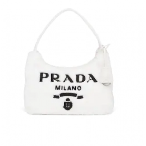 Prada Re-Edition 2000 badstof minitas 1NE515 wit