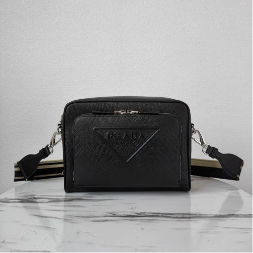 Prada Re-Edition 2005 Saffiano lederen tas 2HD052 zwart