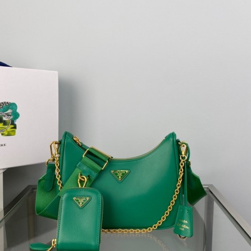 Prada Re-Edition 2005 Saffiano schoudertas 1BH204 groen