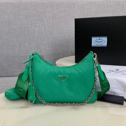 Prada Re-Edition 2005 nylon schoudertas 1BH204 groen