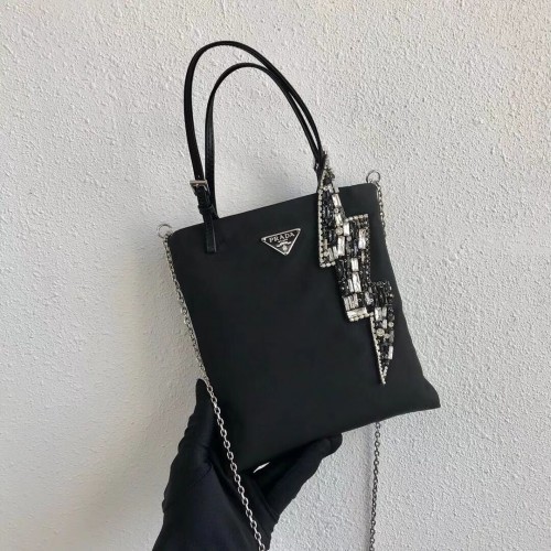 Prada Re-Edition nylon Draagtas 1NE618 zwart