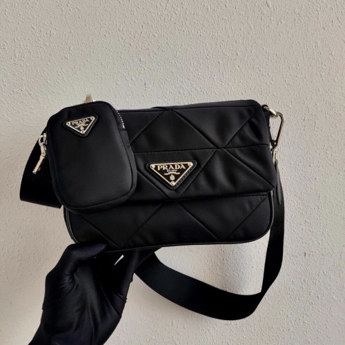 Prada Re-Edition nylon schoudertas 1BD292A zwart