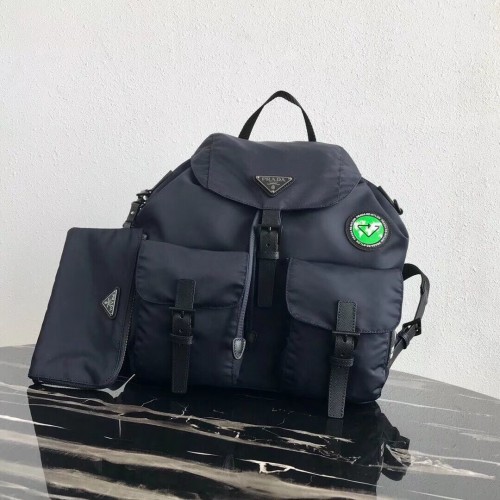 Prada Re-Nylon rugzak 1BZ811 zwart&groen