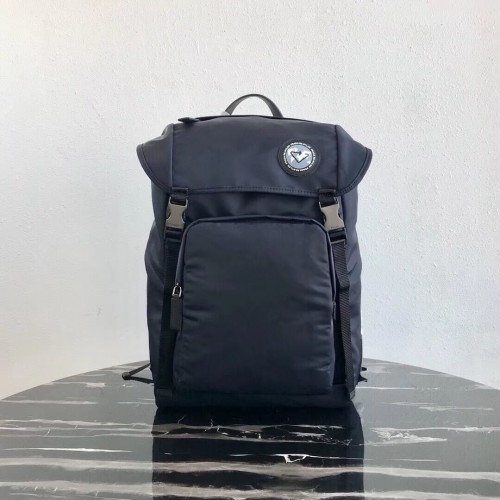Prada Re-Nylon rugzak 2VZ135 zwart&blauw