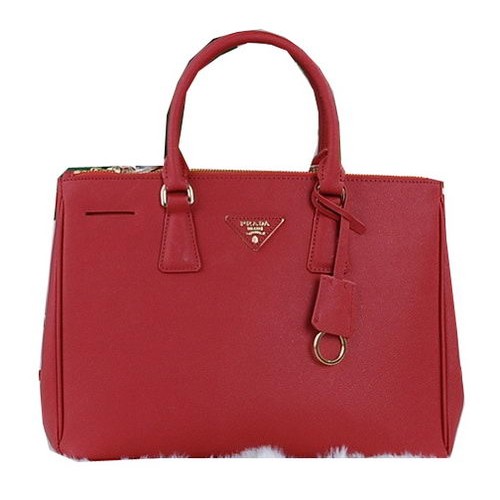 Prada Saffiano kalfsleren draagtas PBN2274 rood