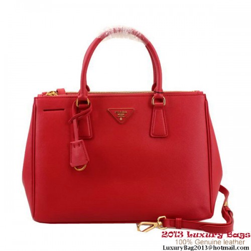 Prada Saffiano lederen draagtas 33 cm BN2274 rood