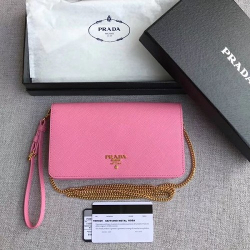 Prada Saffiano leren minitas 1HZ029 roze