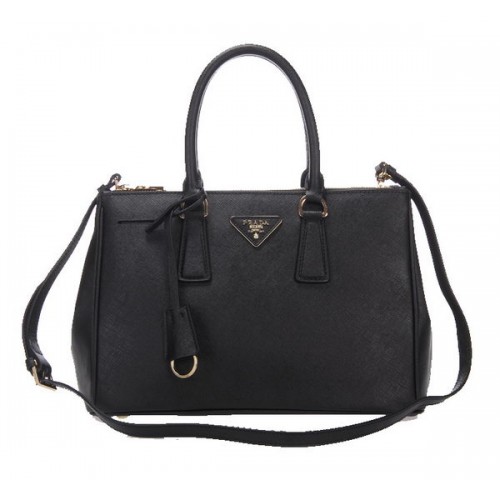Prada Saffiano lederen draagtas BN1801 zwart