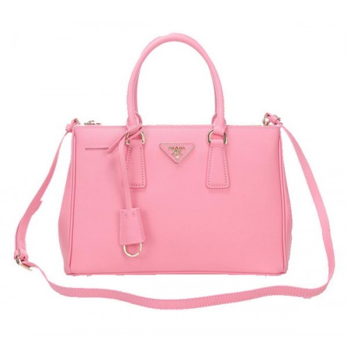 Prada Saffiano Leren Tote Bag BN1801 Roze
