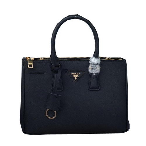 Prada Saffiano Leren Draagtas PBN1801 Zwart