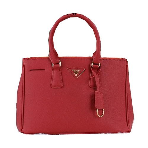 Prada Saffiano Leren Draagtas PBN1801 Rood