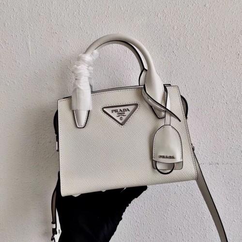 Prada Saffiano leren mini-tas 2BA269 Wit