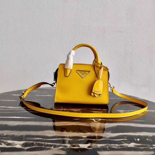 Prada Saffiano leren mini-tas 2BA269 geel