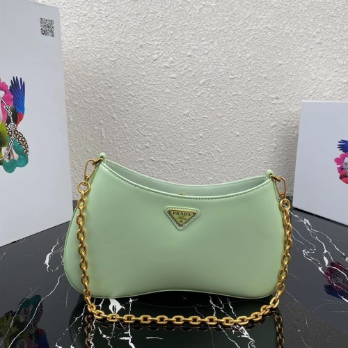 Prada Saffiano leren schoudertas 2BC148 groen