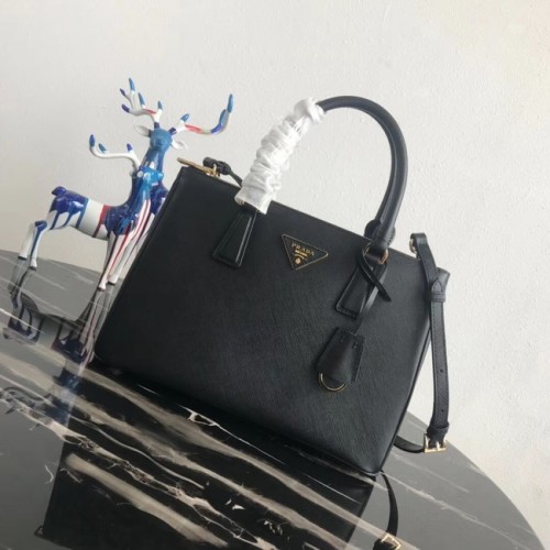 Prada Saffiano originele lederen draagtas 1BA1801 zwart