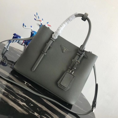 Prada Saffiano originele lederen draagtas BN2838 kaki