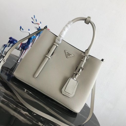 Prada Saffiano originele lederen draagtas BN2838 wit