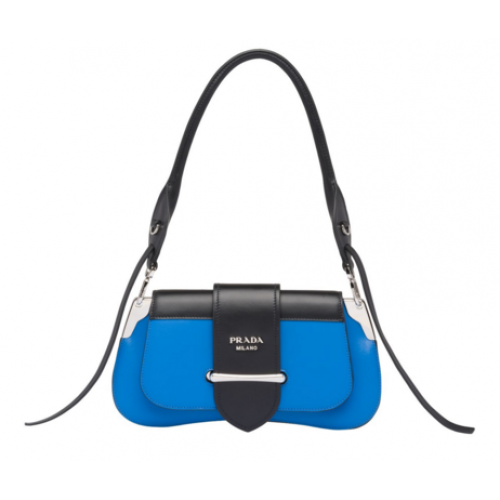 Prada Sidonie leren schoudertas 1BD168 blauw