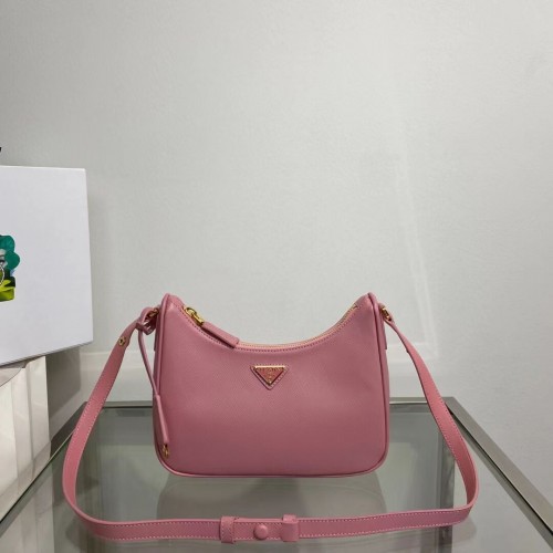 Prada Small Saffiano leren schoudertas 1BD330 roze