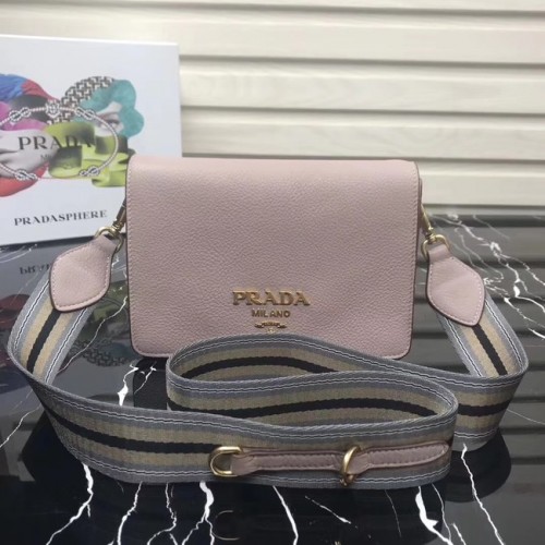Prada kalfsleren schoudertas 1BD102 Lichtroze