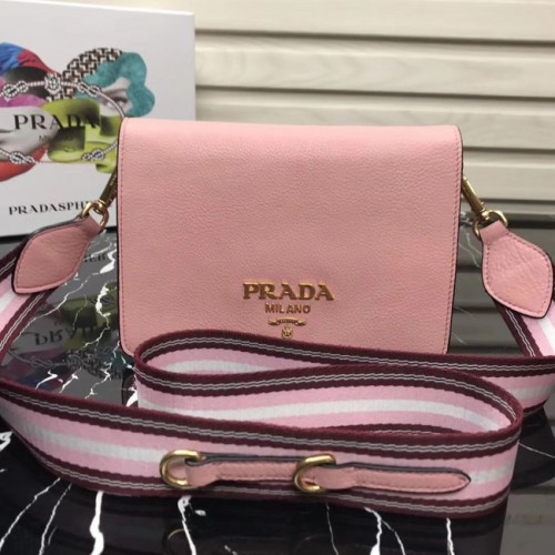 Prada kalfsleren schoudertas 1BD102 roze
