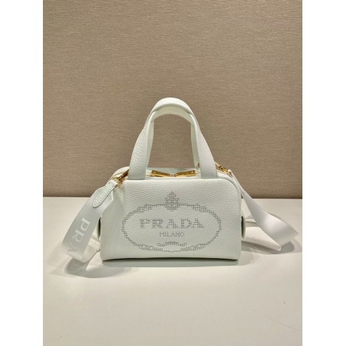 Prada leren draagtas 1DH770 wit
